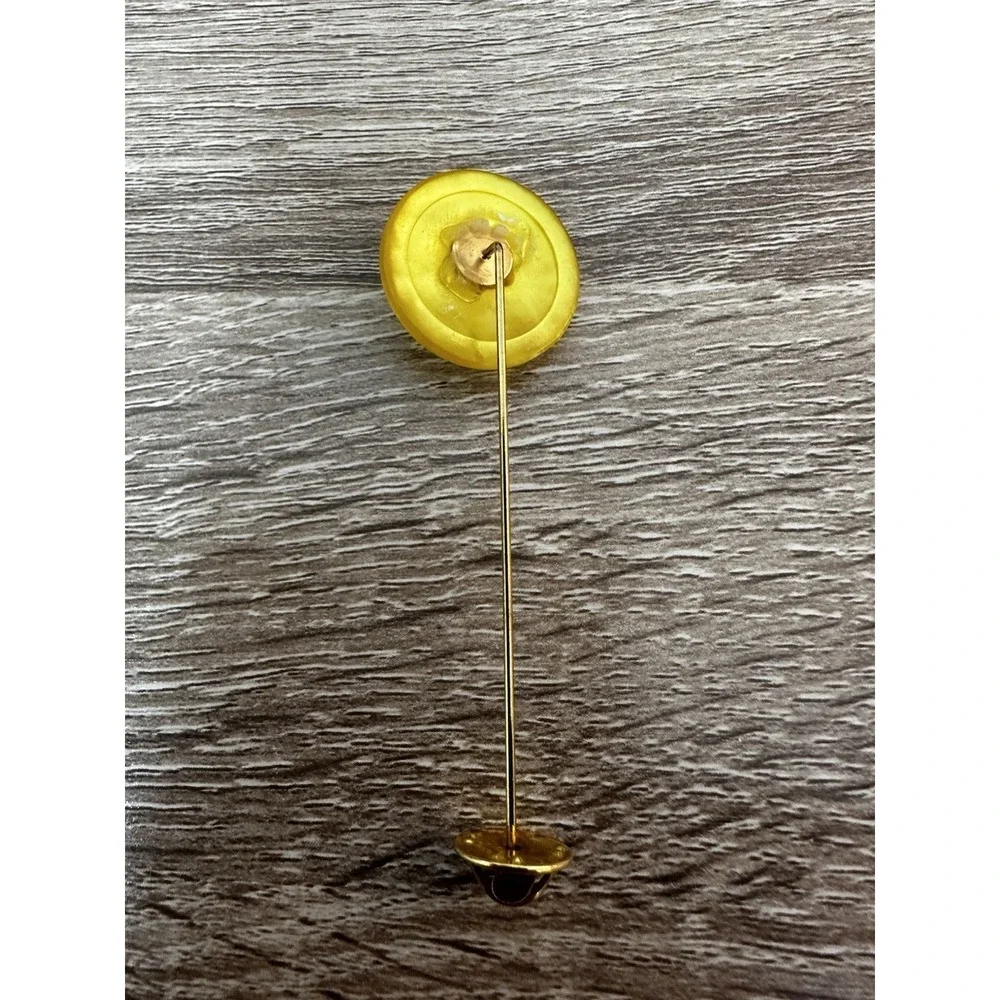 Vintage Gold Tone Stick Pin For Hat Scarf Lapel 3